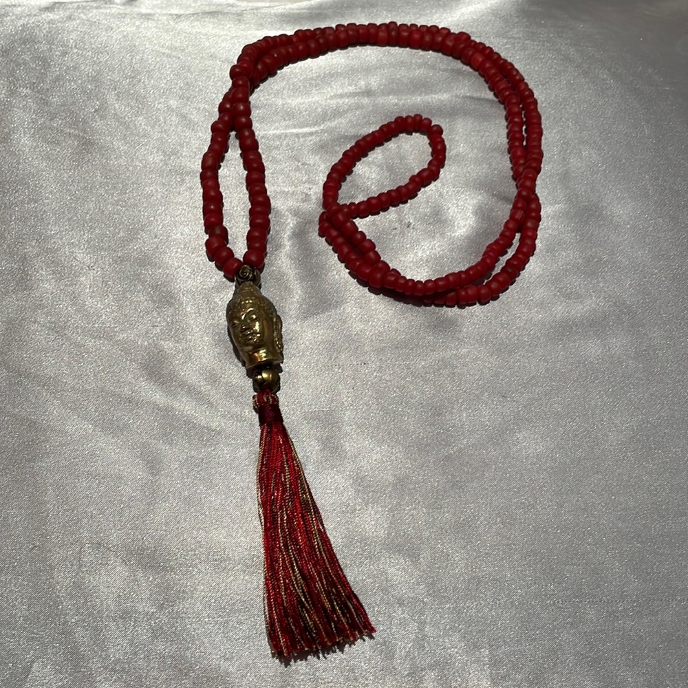 Beaded Buddha necklace